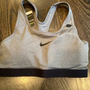 Nike womens grey sports bra